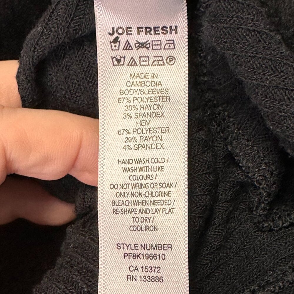 Joe Fresh Plus Size Black Waterfall Cardigan – 2X - Picture 3 of 4